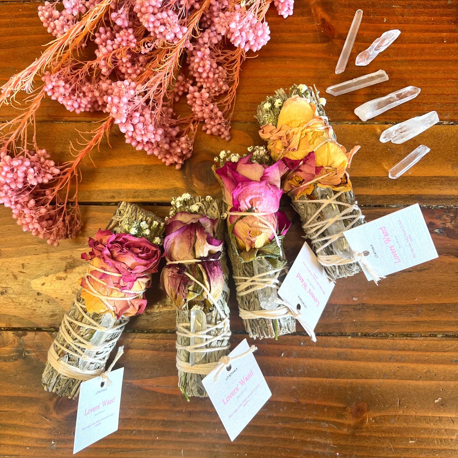 Sage & Rose Love Wand - Natural Aromatherapy for Couples, Romance & Intimacy - Perfect for Massage, Meditation & Relaxation