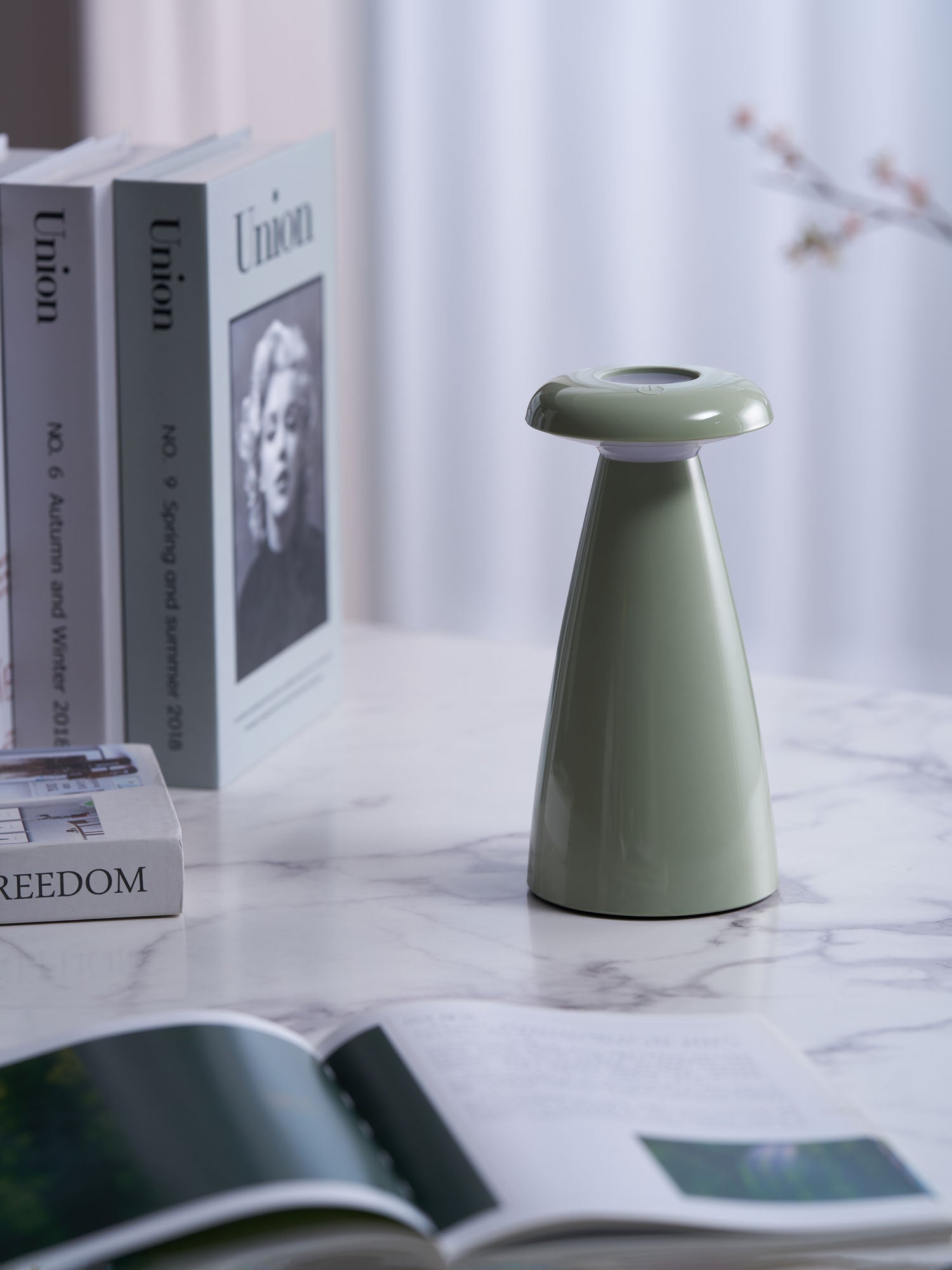 Noko Mushroom Rechargeable Table Lamp - USB-C LED Night Light for Bedroom, Nursery & Living Room - Dimmable Ambient Lighting for Reading & Relaxation