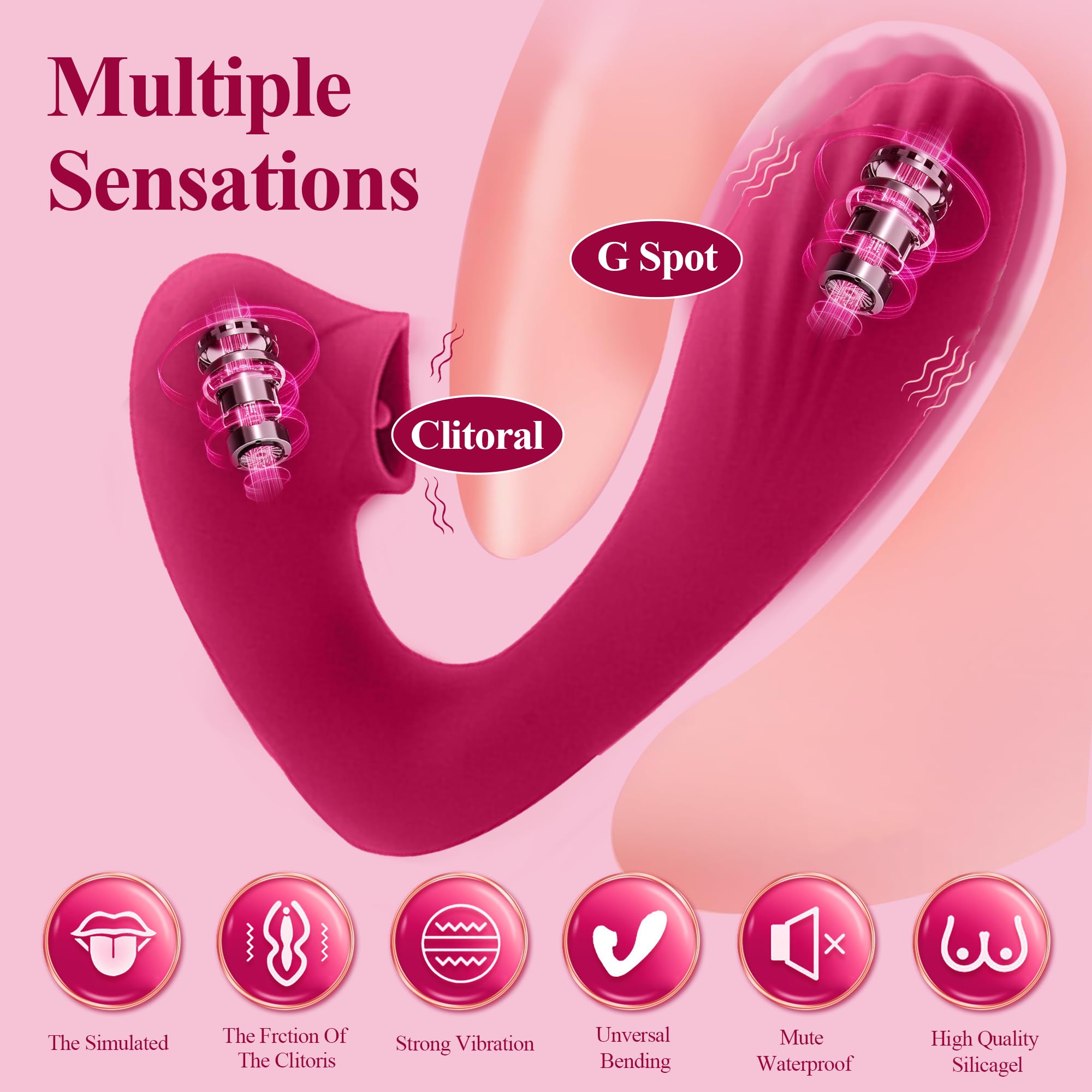 G Spot Vibrator for Women - Dual Stimulation Clitoral & G-Spot Vibrating Dildo | Adult Sex Toy for Solo Play & Couples | Perfect for Bedroom Fun & Sensual Massage