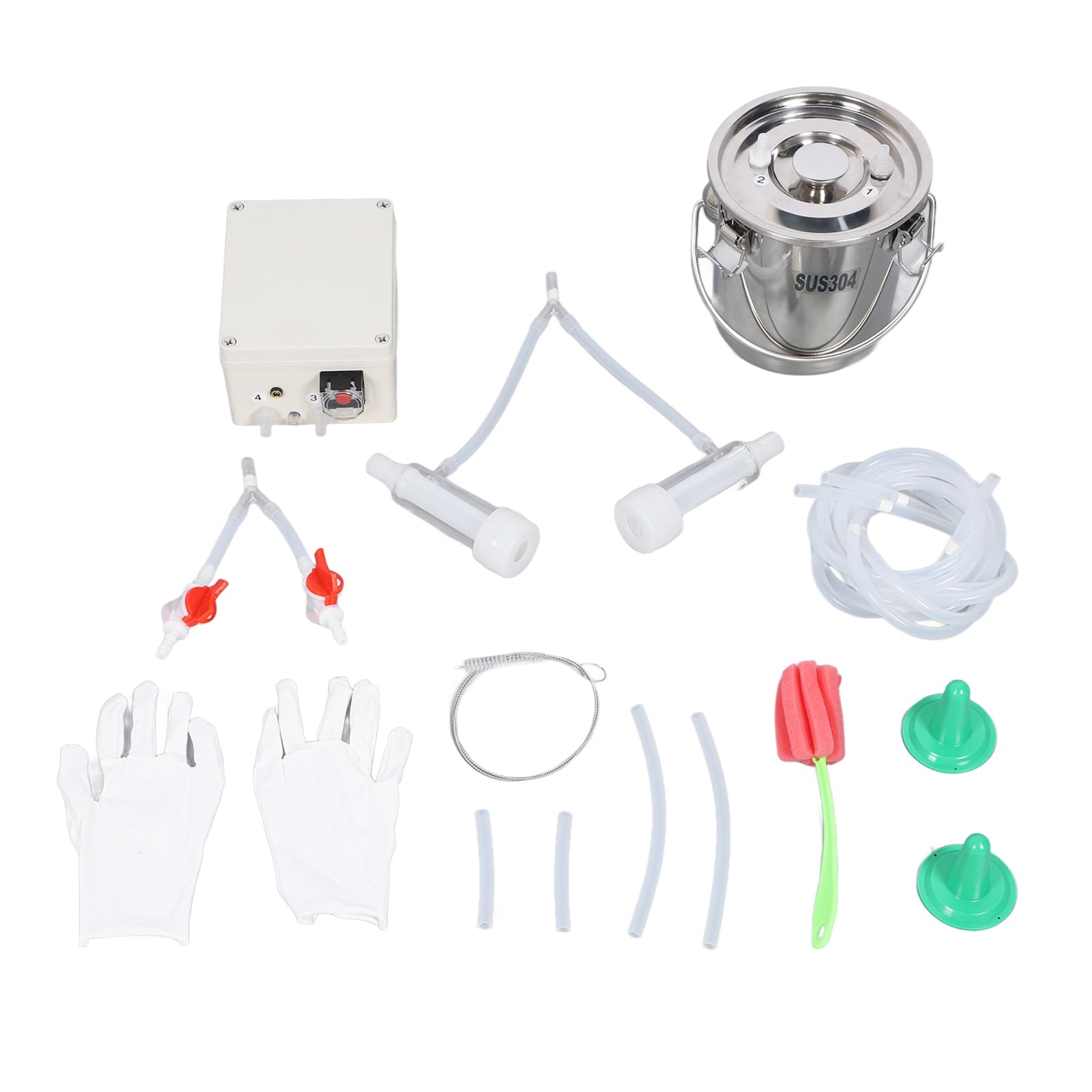 Electric Goat Milking Machine with 3000mAh Rechargeable Battery - Portable Milking Supplies for Small Farms & Homesteads - Perfect for Dairy Goat Milking, Cheese Making & Farm Use