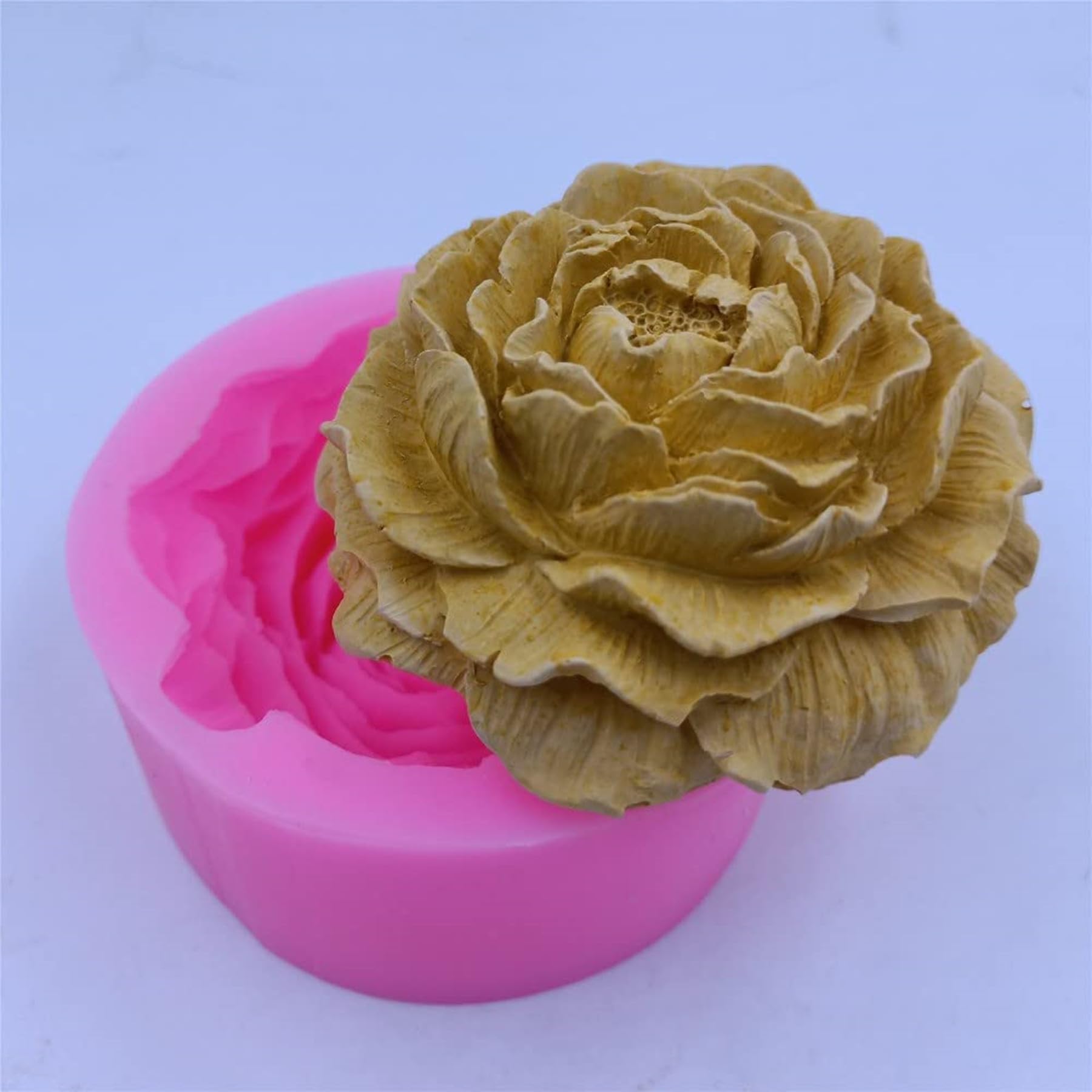 3D Peony Flower Silicone Mold for DIY Soap, Candle & Resin Crafts - Handmade Soap Molds, Candle Making Molds, Art Supplies for Home Decor & Wedding Favors