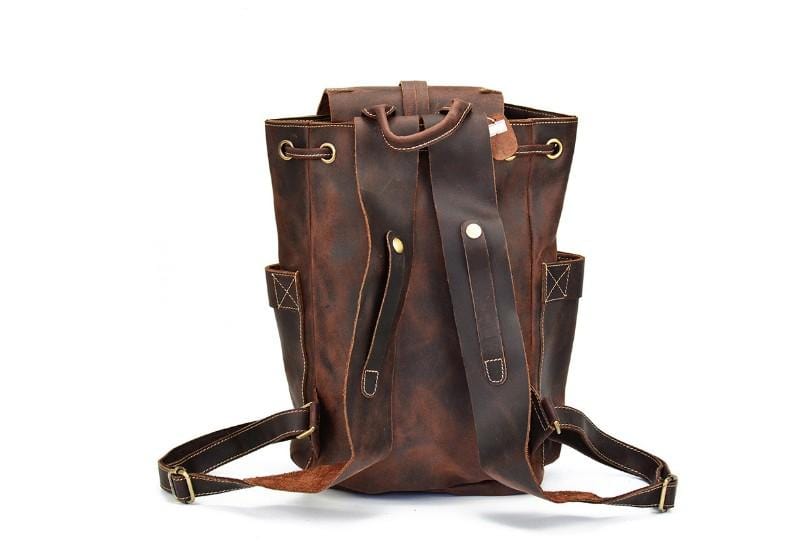 Stylish Rustic Brown Leather Convertible Backpack Purse for Women - Crossbody Shoulder Bag & Fashionable Travel Backpack - Perfect for Work, Travel & Daily Use
