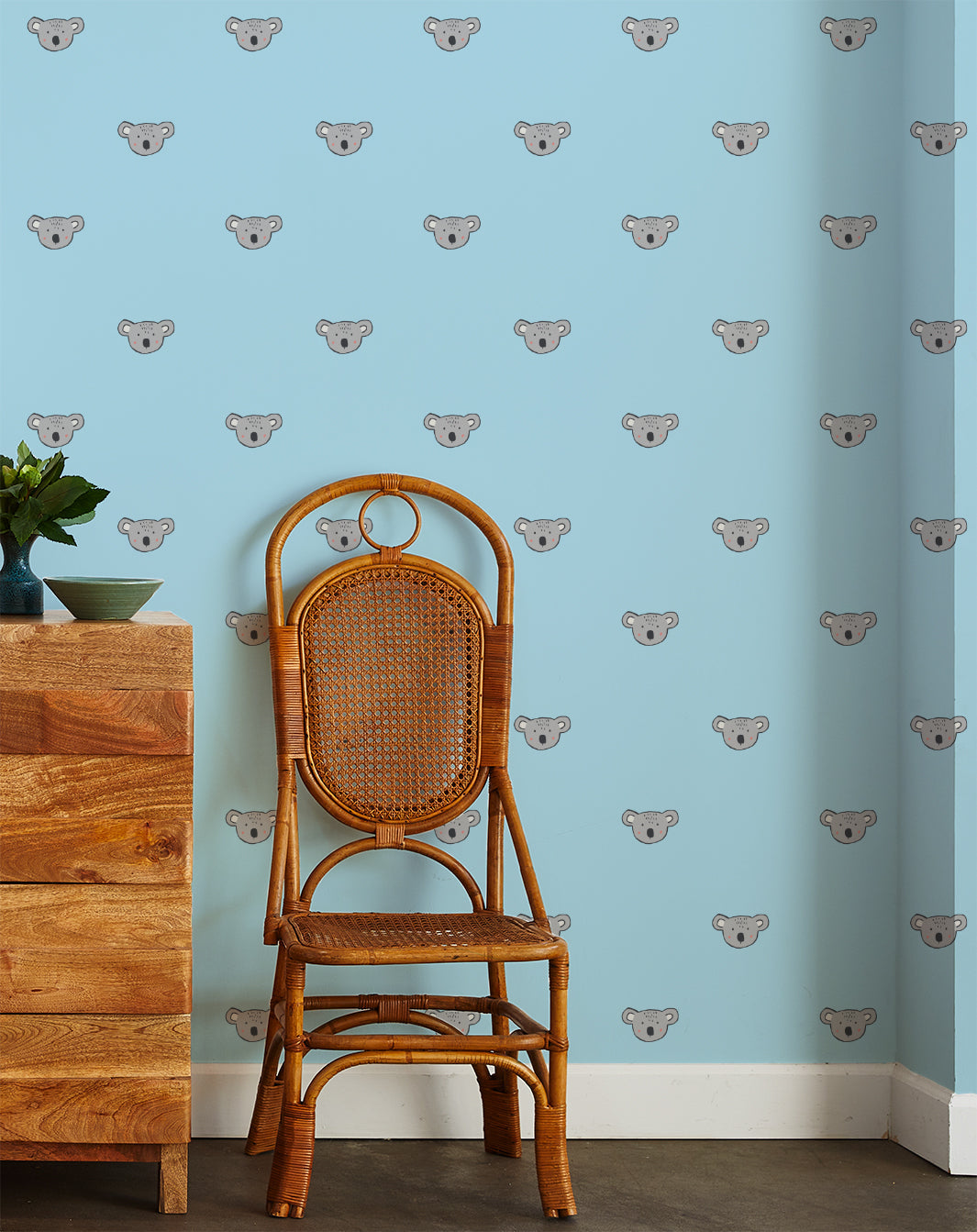 Koala Wallpaper by Tea Collection - Baby Blue Nursery Decor | Perfect for Kids' Rooms & Playrooms