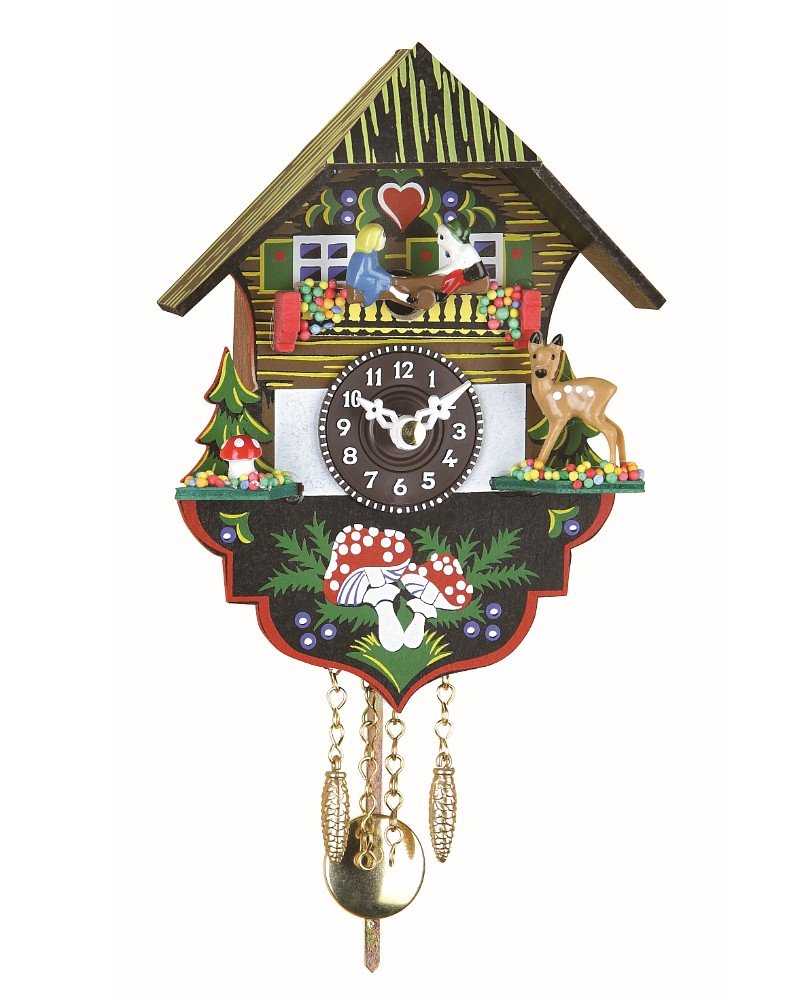Authentic German Black Forest Cuckoo Clock by Trenkle - Handcrafted Wooden House with Moving Figures & Music Box - Perfect Home Decor, Unique Gift Idea & Collector's Item for Christmas, Living Room, Office & Cabin Decor