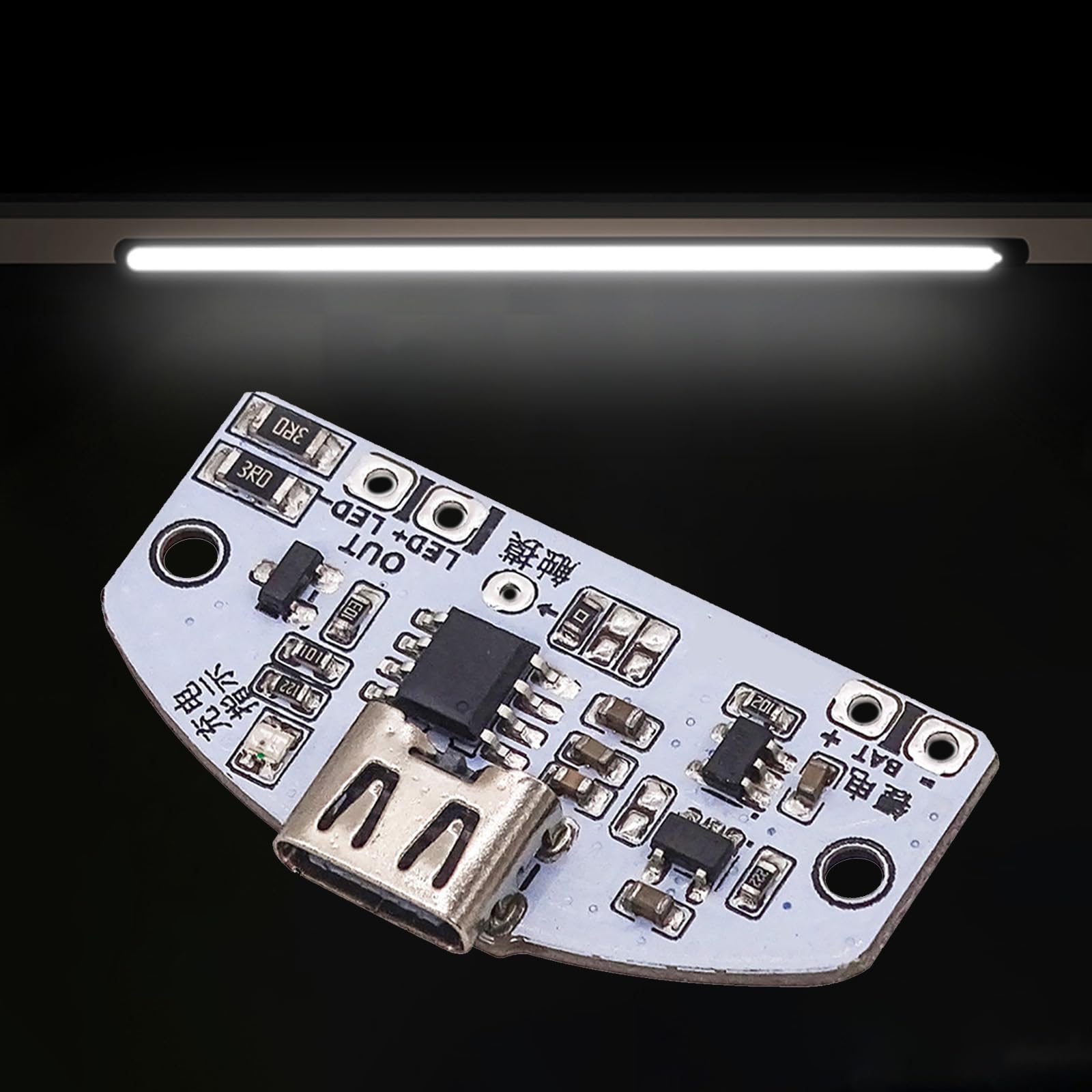 USB-C Touch Dimming Night Light - 3-Level Brightness Adjustable LED Table Lamp Circuit Board for Bedroom, Nursery, Office Desk Decor