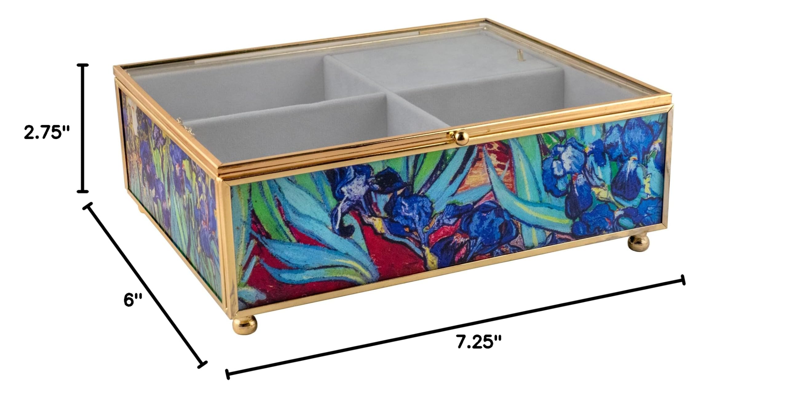The San Francisco Music Box Company Iris Glass Musical Jewelry Box with Swan Design - Elegant Gift for Women, Girls, Brides | Perfect for Birthday, Anniversary, Wedding, Valentine's Day