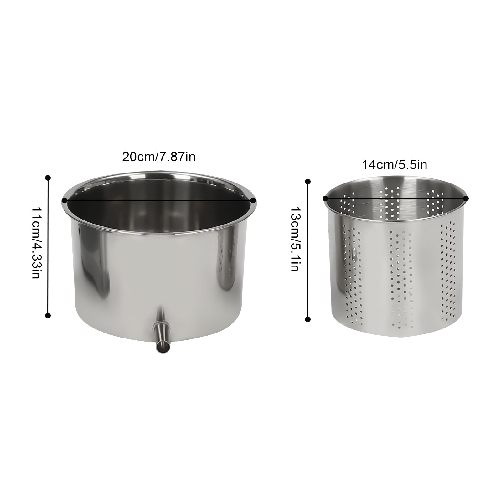 Premium Dual Stainless Steel Fruit Wine Press & Cheese Press Kit - 0.7Gal Manual Juice Maker for Apples, Pears, Grapes & Honey - Perfect for Home Brewing, Cider Making & Artisan Cheese Production