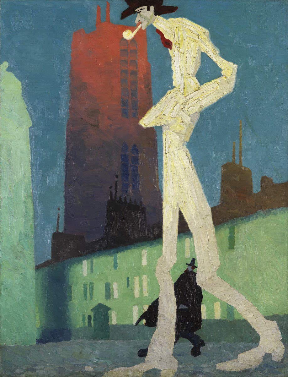 Berkin Arts Lyonel Feininger 'The White Man' Giclee Print - Famous Painting Reproduction on Premium Paper - Fine Art Wall Decor Poster for Living Room, Office & Gallery Display