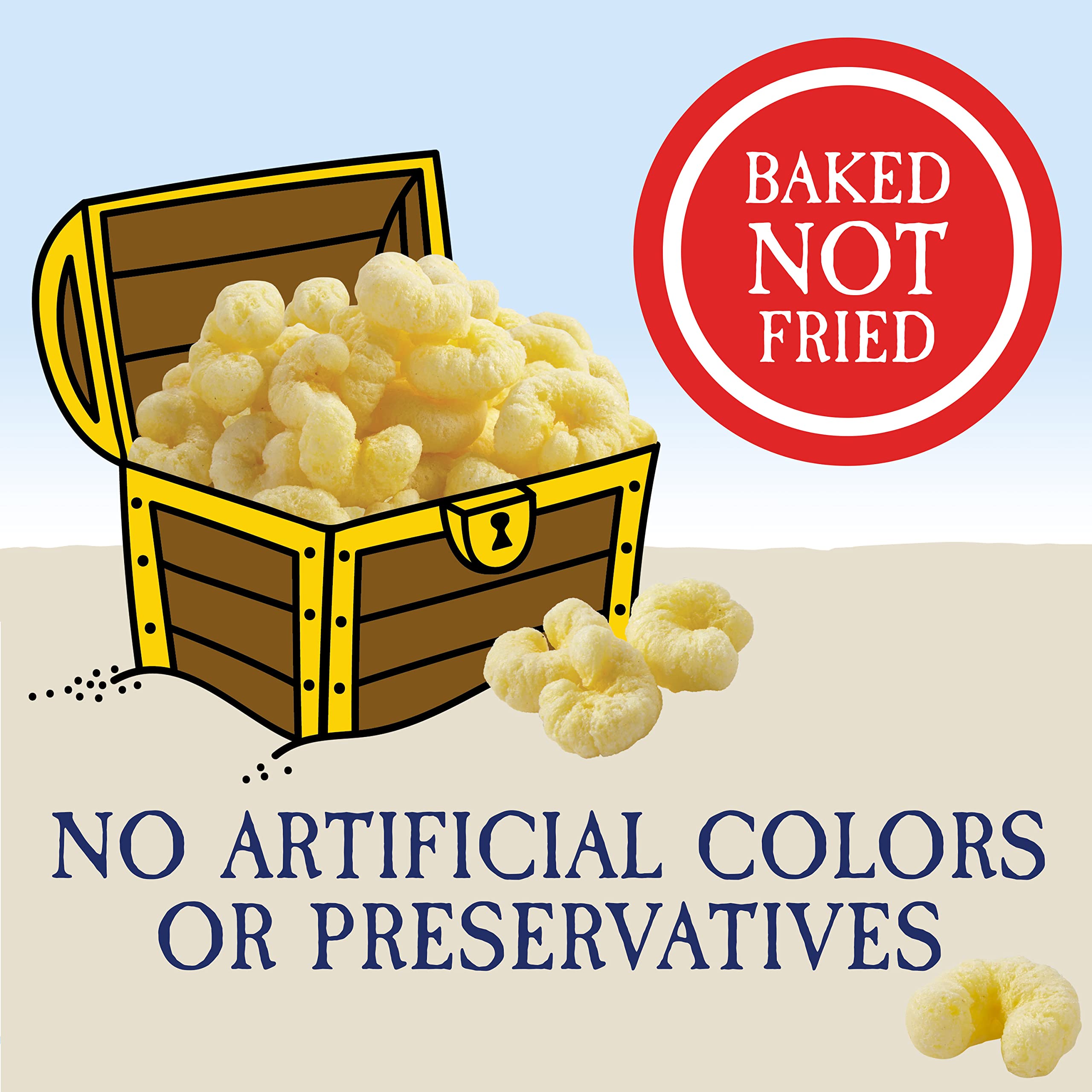 Pirate's Booty Aged White Cheddar Cheese Puffs - Gluten Free Kids Snacks, 4oz (12 Pack) - Perfect for School Lunches, Movie Nights & Healthy On-the-Go Snacking