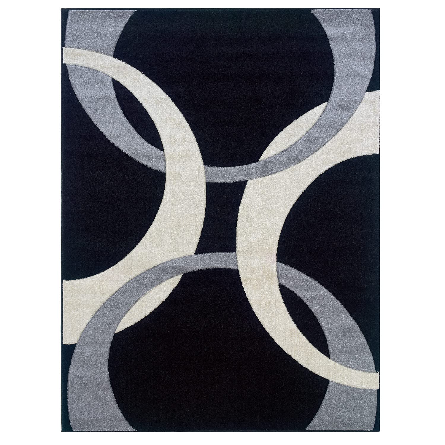 Linon Corfu Blanton Black & Grey 4'4