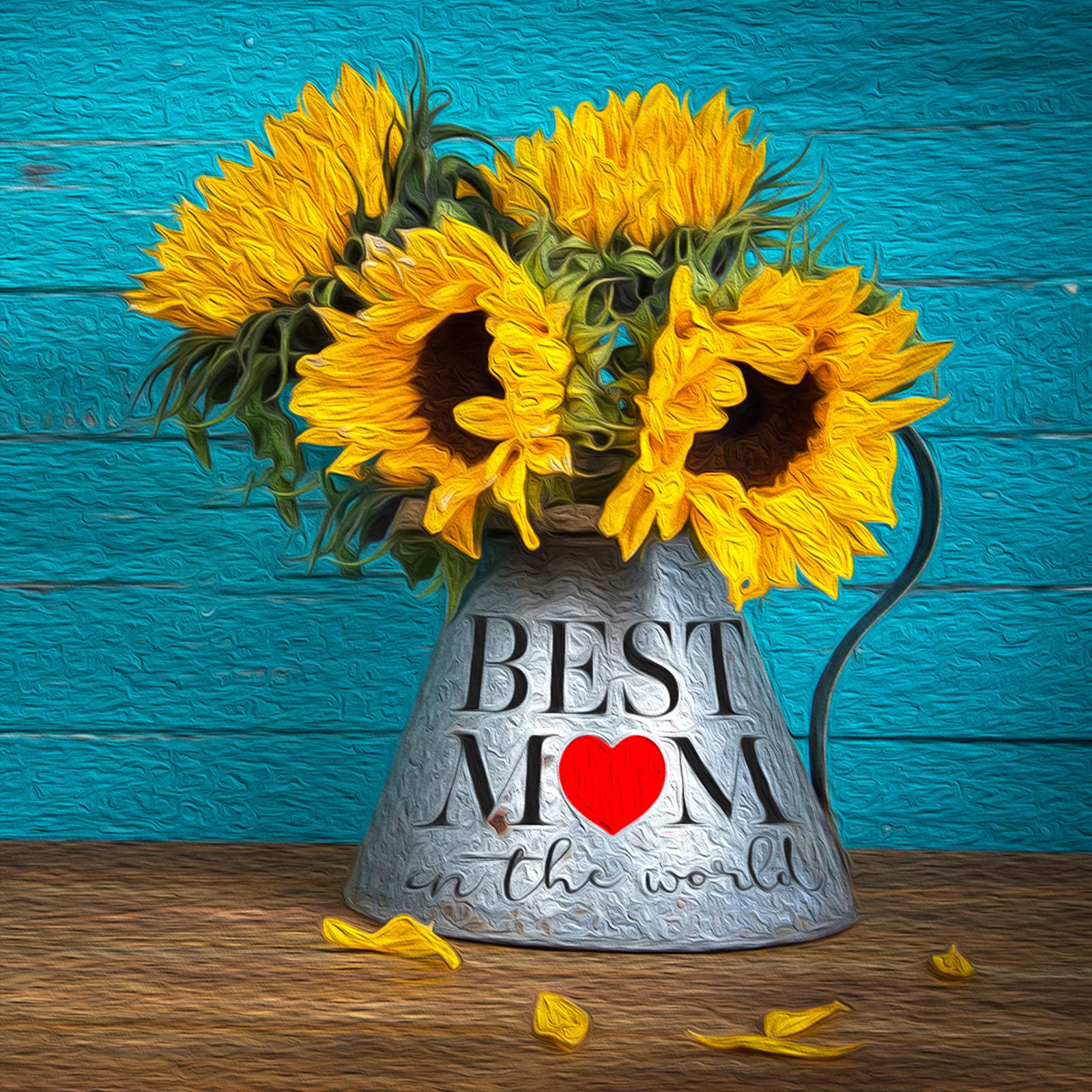 5D Diamond Painting Kit for Adults & Kids - Sunflower DIY Full Drill Rhinestone Art, 12x12 Inches (30x30 cm) - Perfect for Home, Wall, Office & Kitchen Decor | Relaxing Craft Activity & Unique Gift Idea
