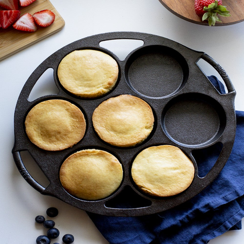 Cast Iron Mini Cake Pan 31.5 x 29cm - Heavy Duty Baking Mold for Cupcakes, Brownies & Muffins - Perfect for Home Baking, Parties & Gifts