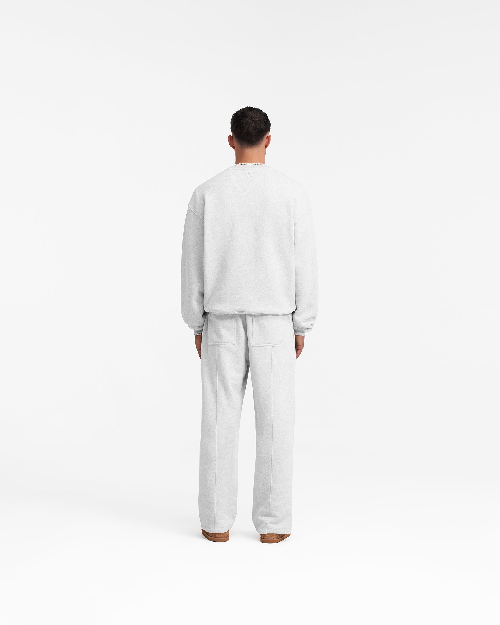 Heavyweight Initial Sweater - Ice Grey Marl | Cozy Pullover for Men & Women | Perfect for Fall & Winter Layering