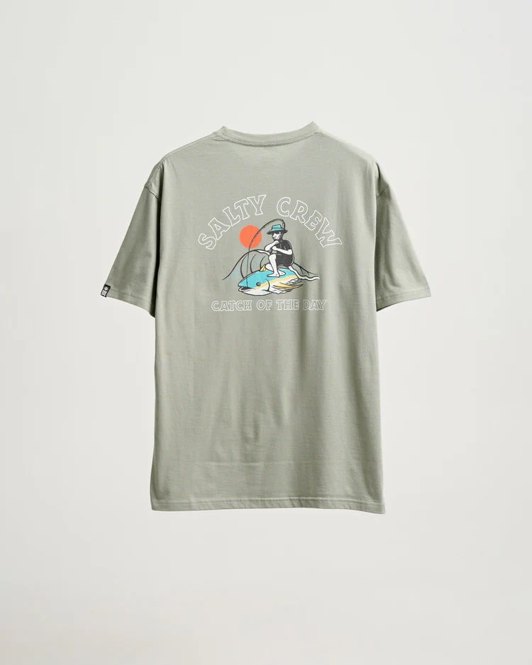 Salty Crew Catch Premium T-Shirt for Men - Comfortable Fishing & Outdoor Activities Tee - Perfect for Boating, Beach, and Casual Wear