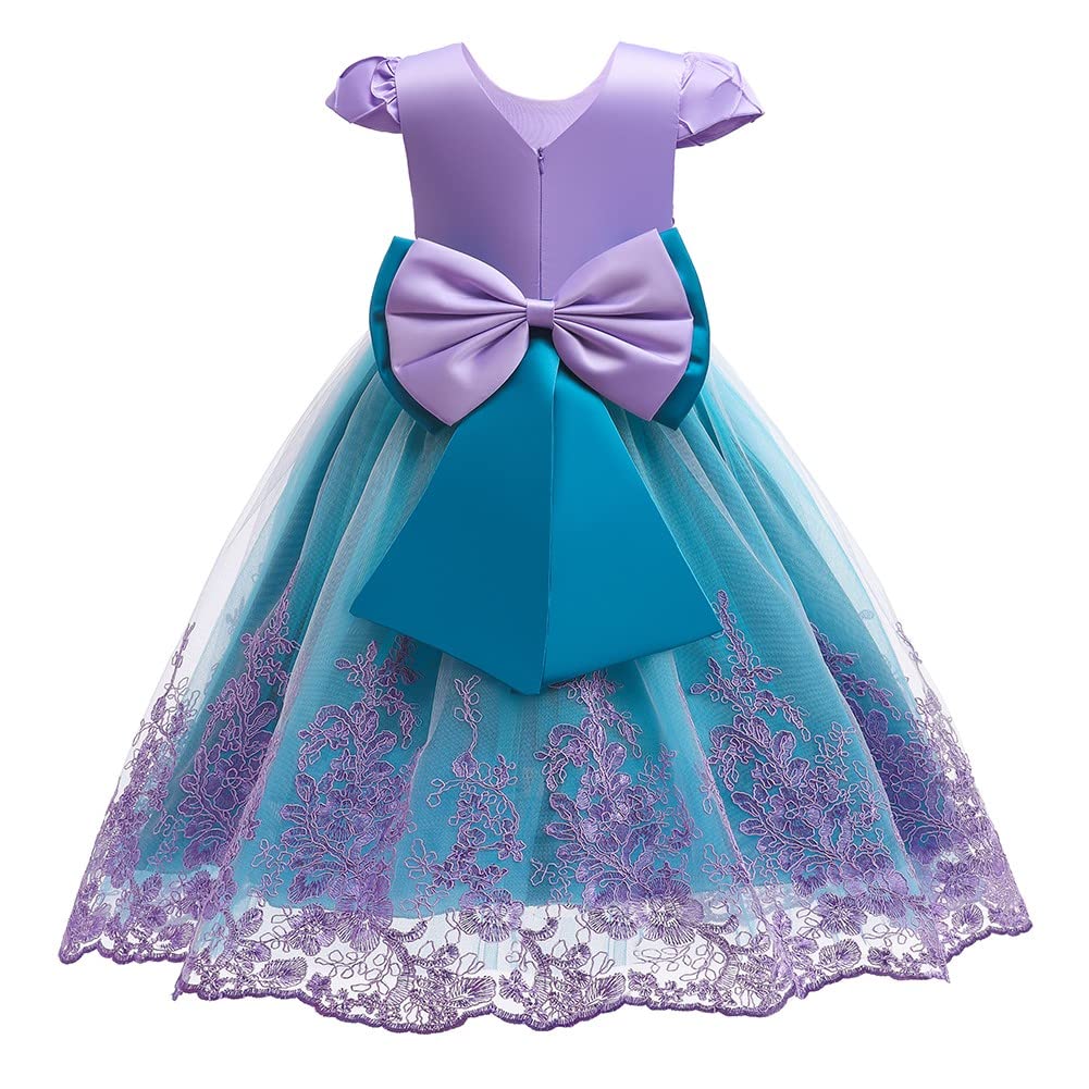 Girls Mermaid Princess Halloween Costume - Sparkly Tulle Ball Gown for Cosplay, Christmas, Birthday Parties & Pageants - Perfect for Dress-Up, Fantasy Play & Special Occasions