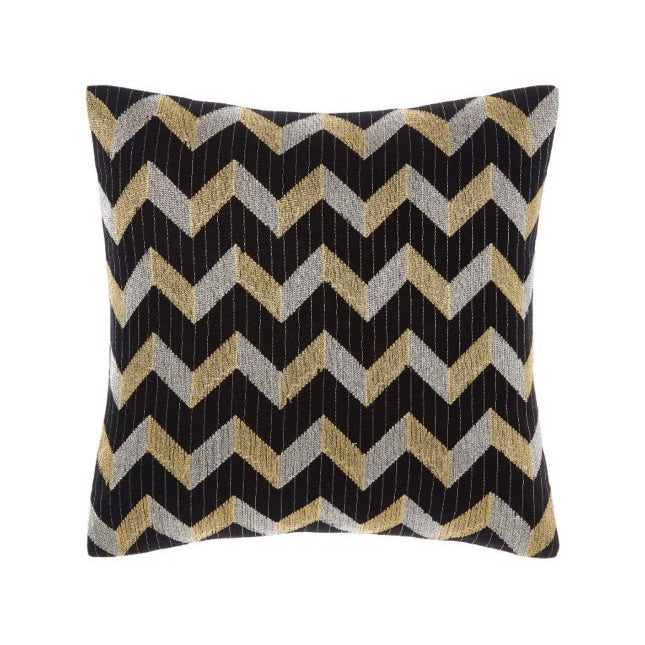 Linen House Filament Gold 45x45cm Decorative Throw Pillow Cushion Cover - Luxury Home Decor for Sofa, Bedroom & Living Room