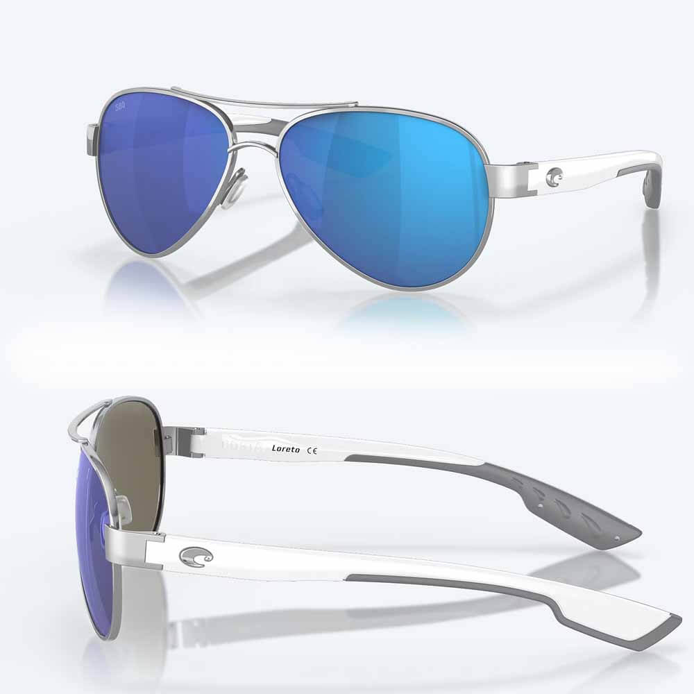 Costa Loreto Palladium Frame Polarized Sunglasses for Men & Women - UV Protection, Lightweight & Durable for Fishing, Driving & Outdoor Activities