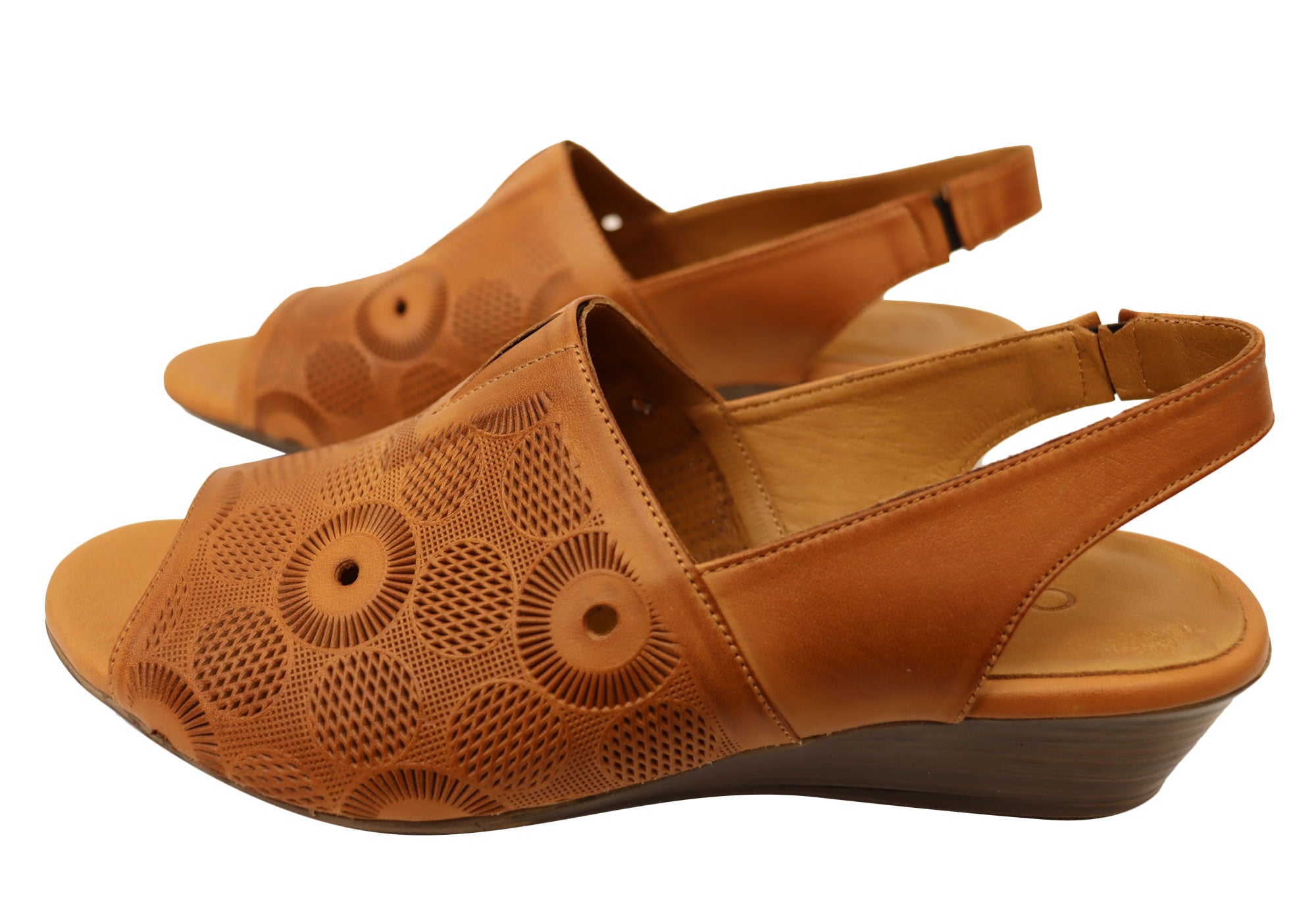 Orizonte Resley Women's Comfortable Leather Wedge Sandals - European Style Summer Casual Shoes for Walking, Travel & Beach Outfits