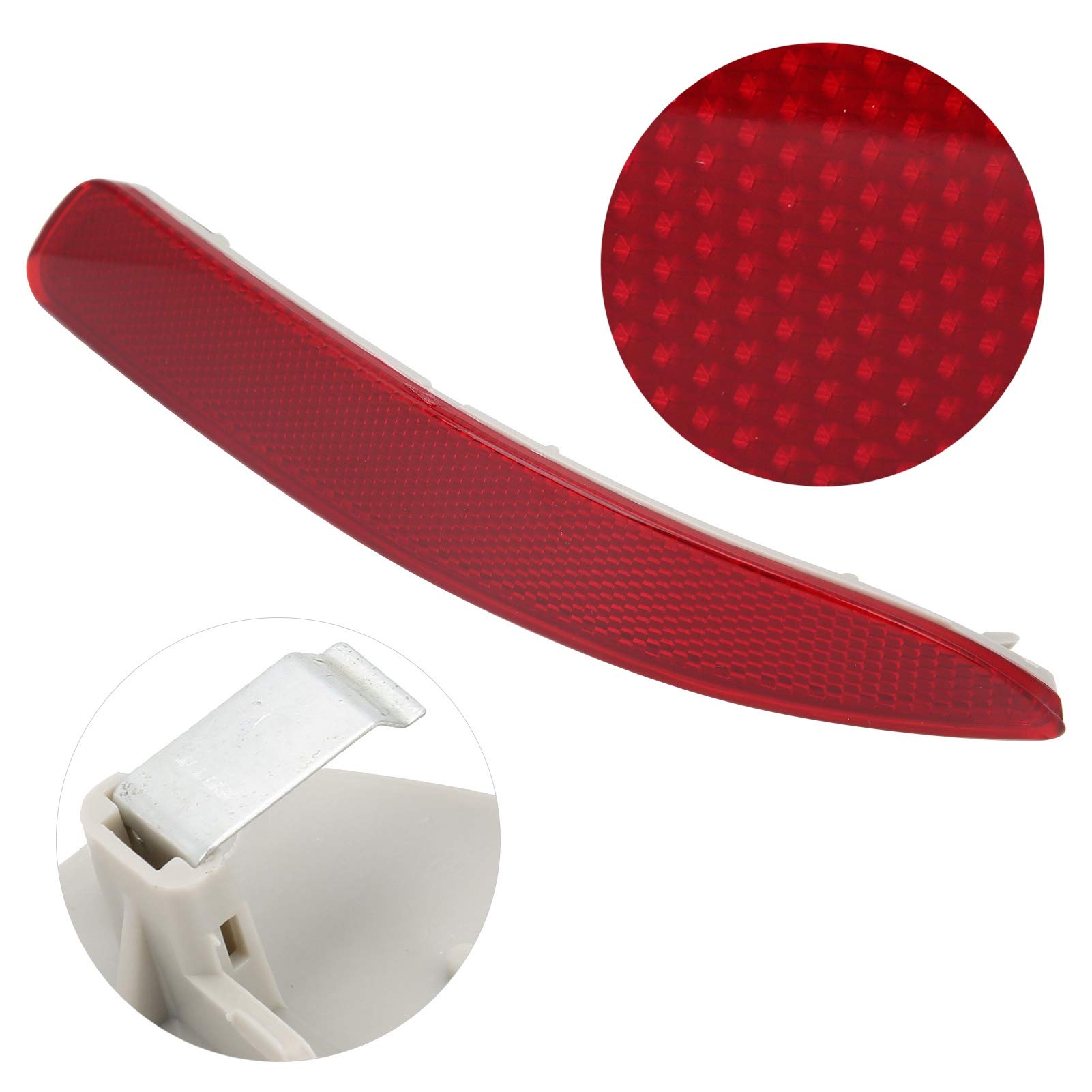 Rear Bumper Reflector Reflective Strip - Warning Safety Replacement Accessory for Cars, Trucks & SUVs | Enhanced Night Visibility for Road Safety