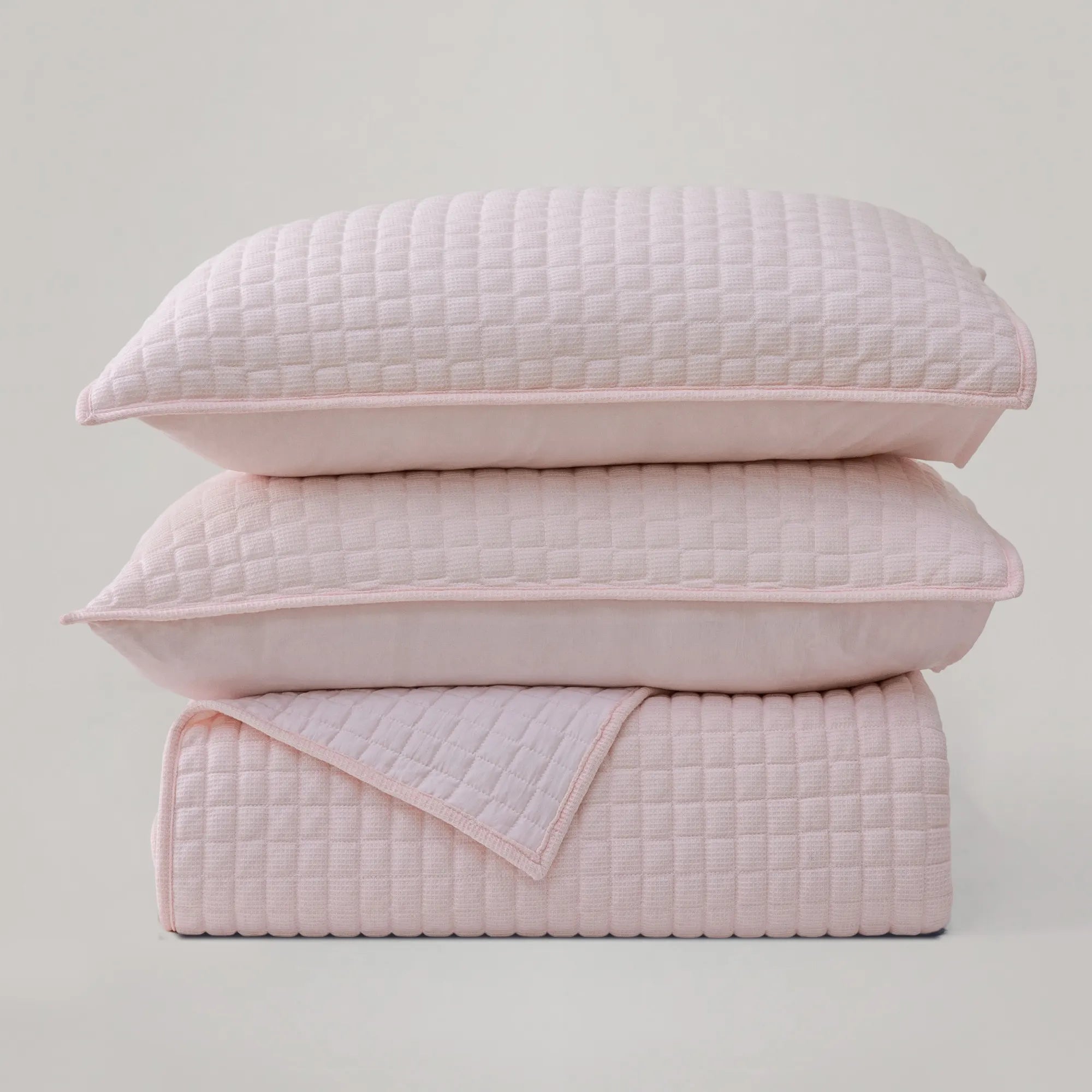Soft Cotton Waffle Weave Quilt Set for Teens - Breathable Bedding for Boys & Girls - Perfect for Dorm Rooms, Sleepovers & Cozy Bedrooms