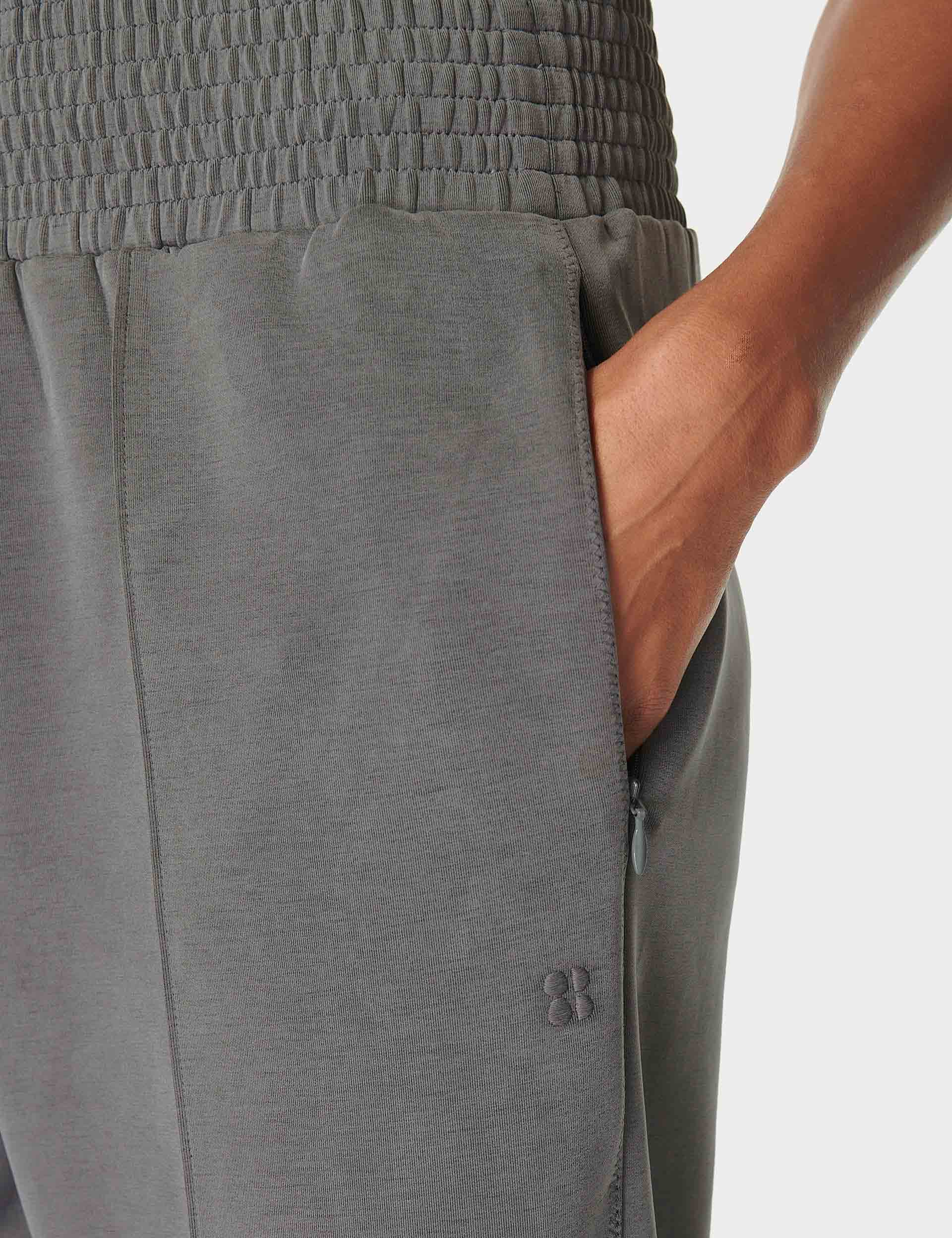 Sand Wash Track Pants for Women & Men - Comfortable Charcoal Grey Joggers for Running, Yoga & Lounge Wear
