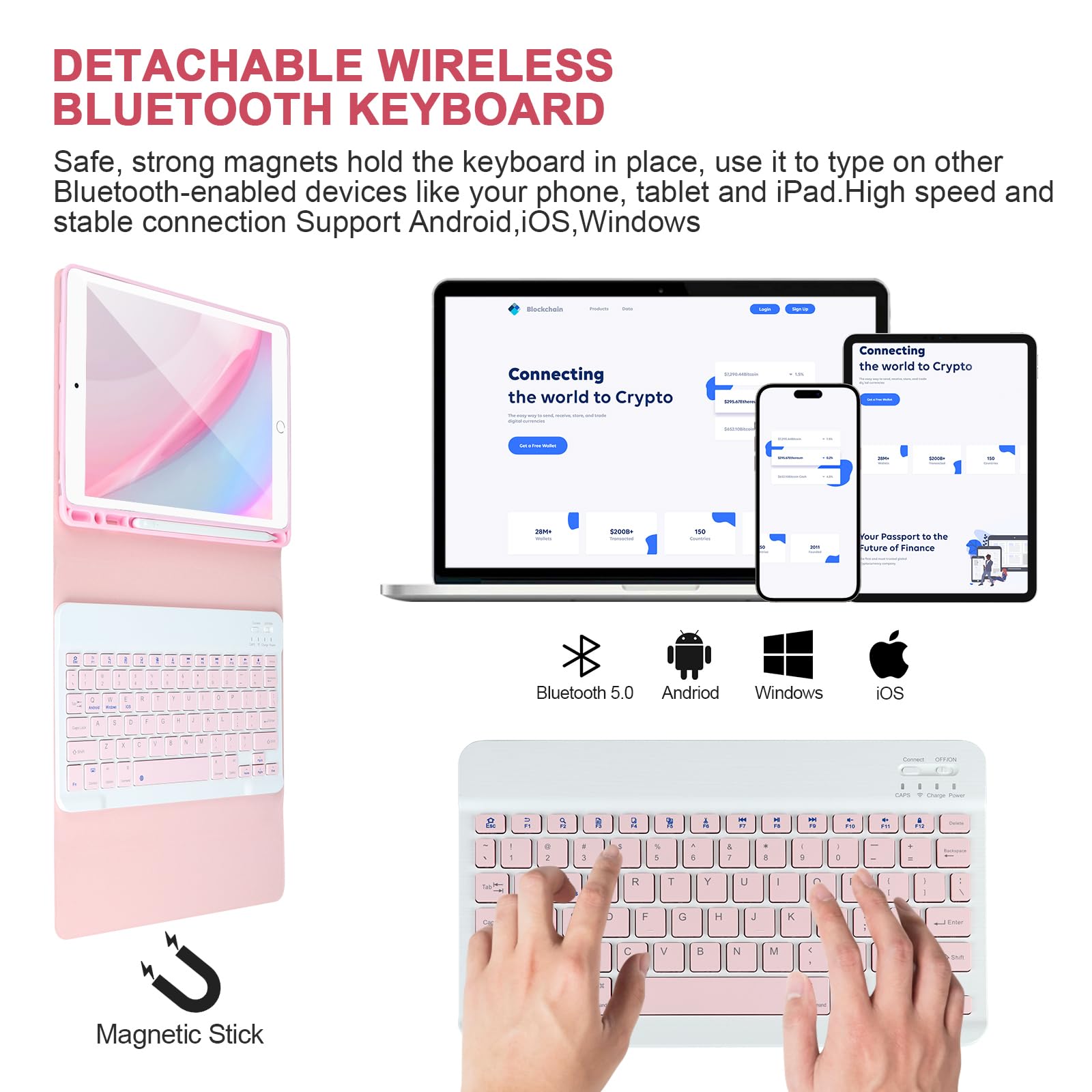 Bluetooth Keyboard Case for iPad 9.7