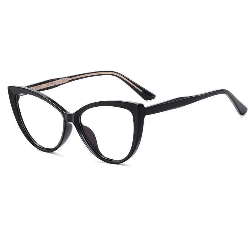 CCspace Women's Full Rim Square Cat Eye Titanium Eyeglasses Frame - Lightweight & Durable TR90 Material - Perfect for Work, Reading & Fashion Accessories