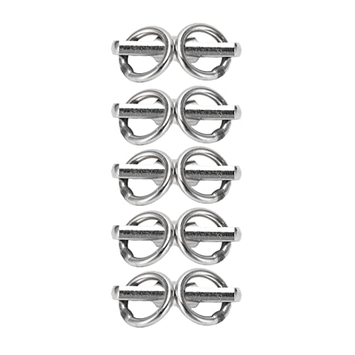 **Dilwe Stainless Steel Fishing Swivels Hooks - 5pcs Rotary Bearing Swivel Connectors for Saltwater & Freshwater Fishing - Ideal for Lures, Bait, and Tackle**