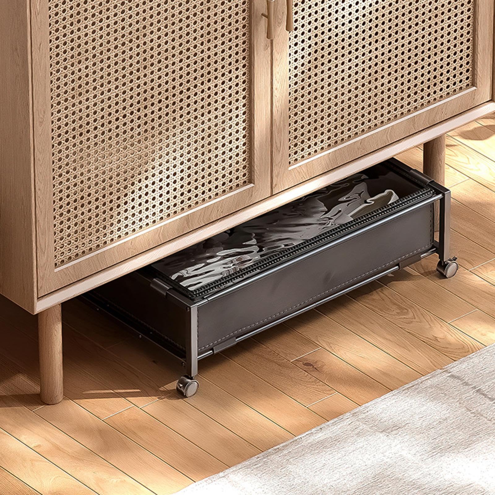 Under Bed Storage Organizer - Rolling Storage Drawer with Wheels for Blankets, Clothes & Seasonal Items | Space Saving Bedroom Storage Solution for Dorm, Apartment & Guest Rooms | Multipurpose Underbed Storage Bin for Home Organization