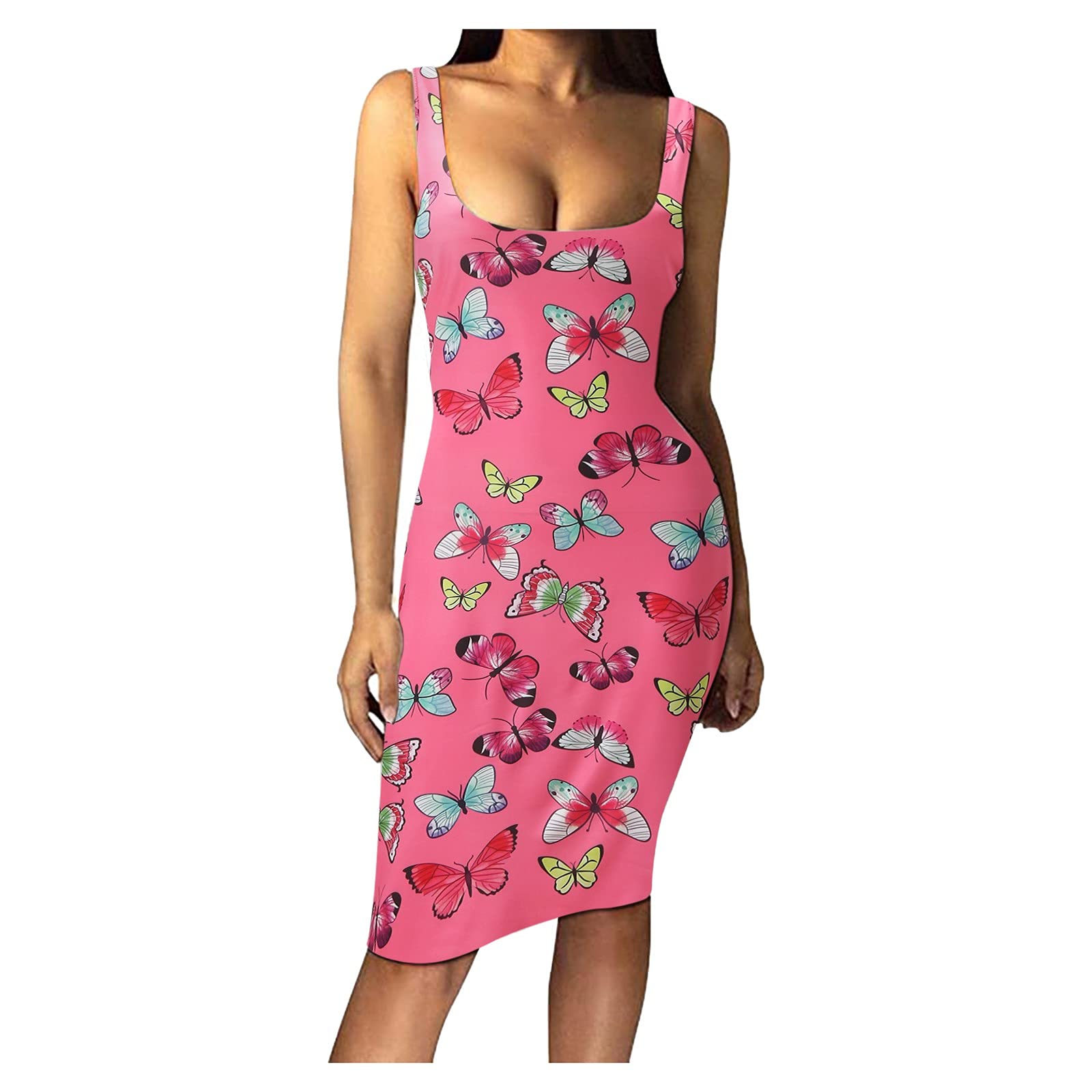 **Sexy Women's Sleeveless Midi Dress - Marridon Tank Party Club Vest Dress for Nightlife & Clubbing | Perfect for Night Out, Date Night & Summer Parties**