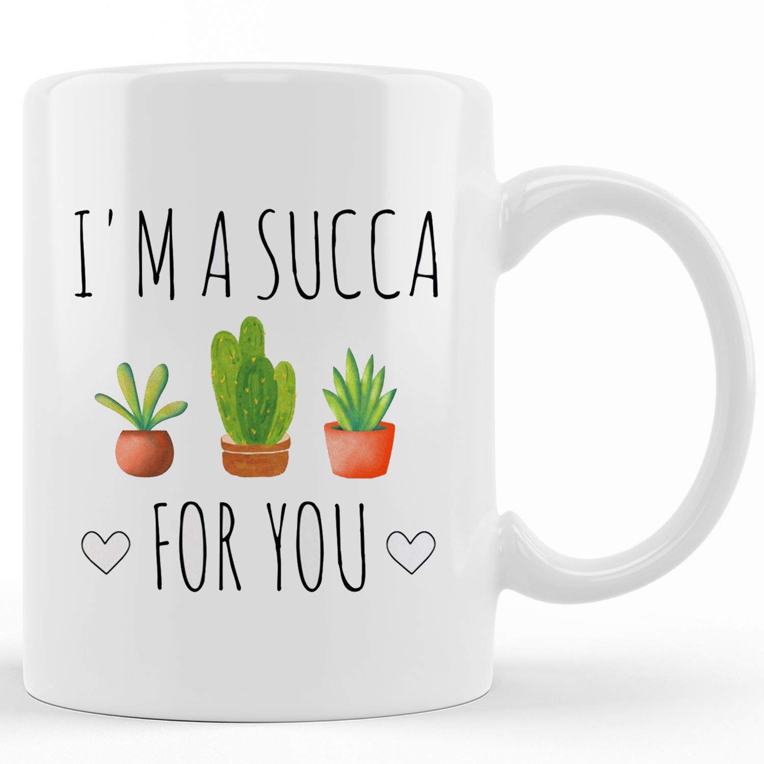 Succulent Coffee Mug - Cactus Ceramic Mug for Plant Lovers | Funny Novelty Gift for Her/Him | 11oz & 15oz Options | Perfect for Valentine's Day, Housewarming & Plant Enthusiast Gifts | Great for Home, Office & Coffee Breaks