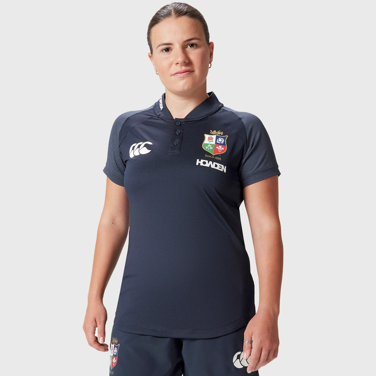 Canterbury British & Irish Lions Women's Performance Polo Shirt - Navy Blue Rugby Jersey for Training & Match Days - Perfect for Fans & Players