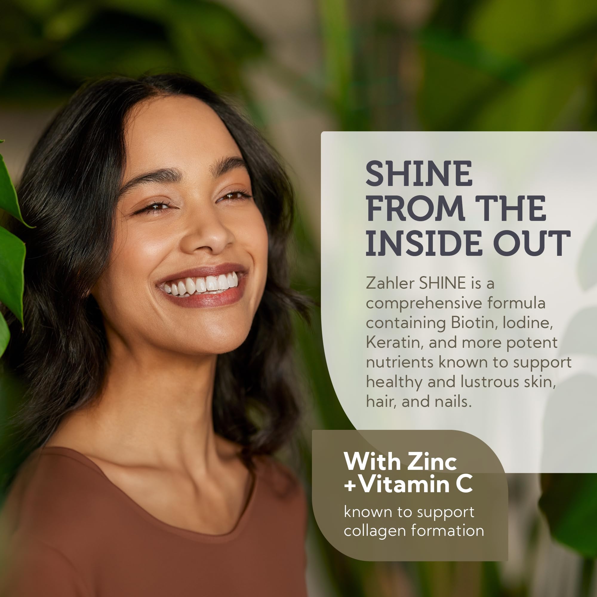 Zahler Shine Hair, Skin & Nails Vitamins for Women & Men - Biotin, Keratin & Hyaluronic Acid Supplement for Hair Growth, Strong Nails & Healthy Skin - Kosher Certified Multivitamin (60 Capsules) - Perfect for Daily Beauty Routine & Anti-Aging Care