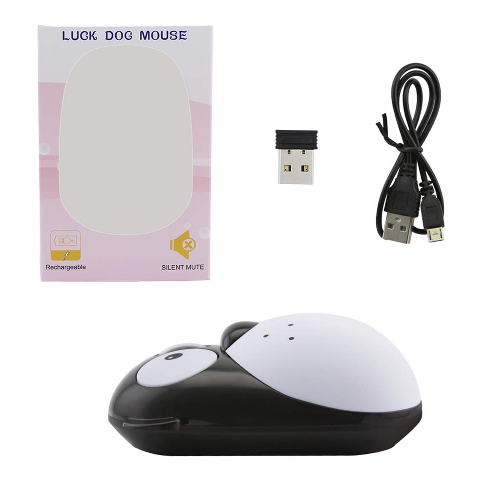 Cute Dog Wireless Mouse 2.4GHz Rechargeable for Laptop & PC - Home Office Use
