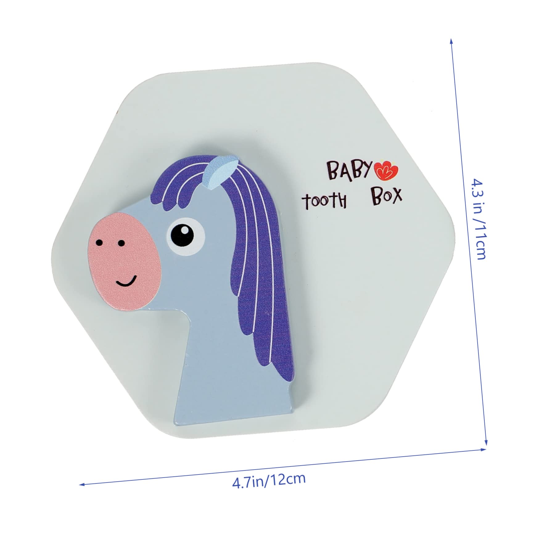 UPKOCH 2-Piece Baby Teeth Keepsake Box with Fetal Hair Storage - Blue Wooden Memory Box for Newborn First Tooth & Hair Mementos | Perfect Baby Shower Gift & Childhood Memorabilia Organizer