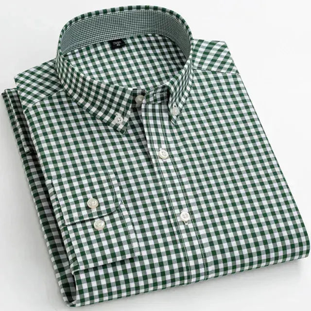 Men's Casual Checkered Shirt - Stylish Plaid Button-Up for Everyday Wear - Perfect for Work, Outings & Casual Events