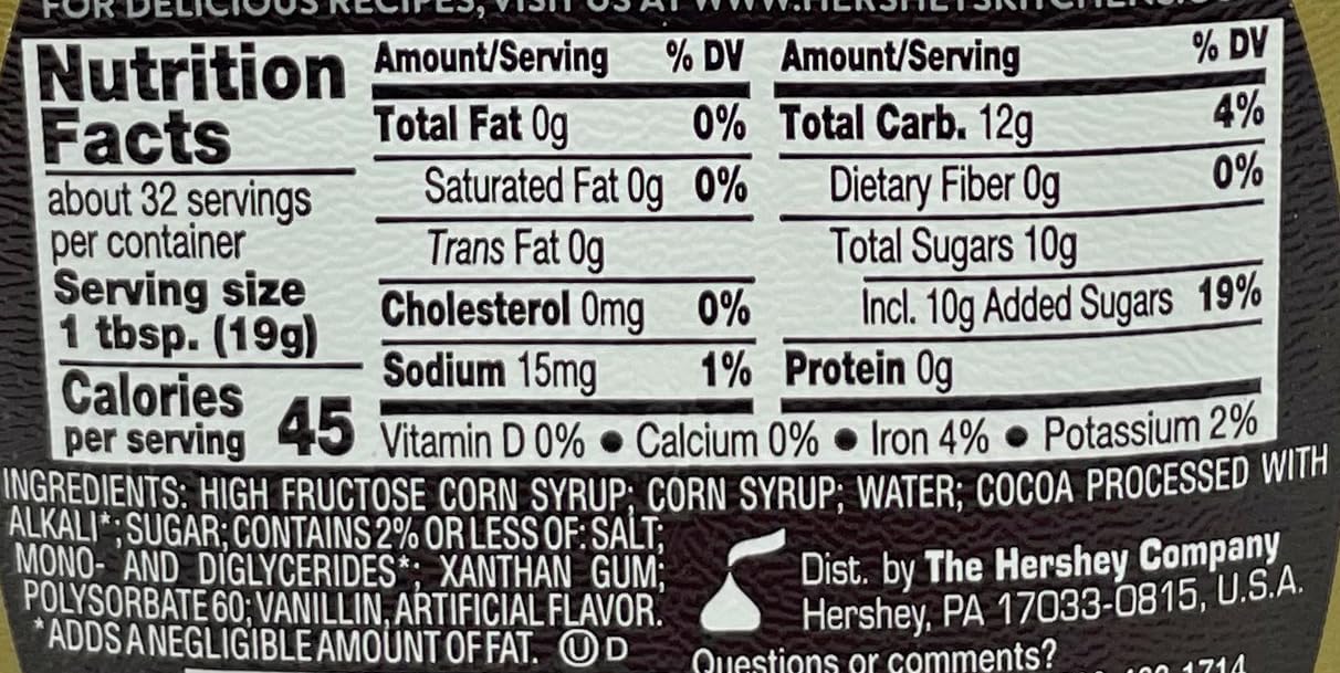 Hershey's Syrup 4-Pack - Chocolate, Strawberry, Caramel & Dark Chocolate for Desserts & Milkshakes