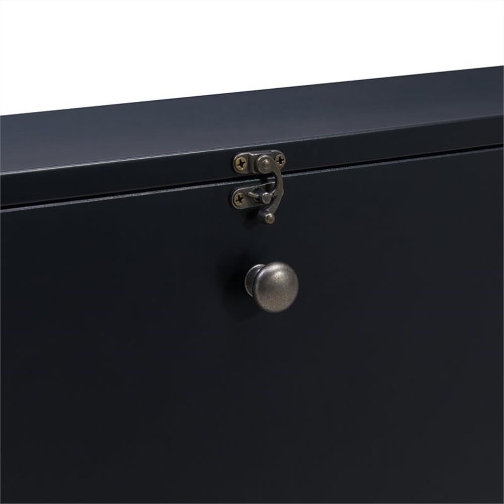 Wall Mounted Laptop Desk - Adjustable Floating Shelf for Home Office, Kitchen & Small Spaces - Universal Fit for All Laptops - Black (SEI Furniture) - Perfect for Remote Work, Studying & Space Saving Solutions