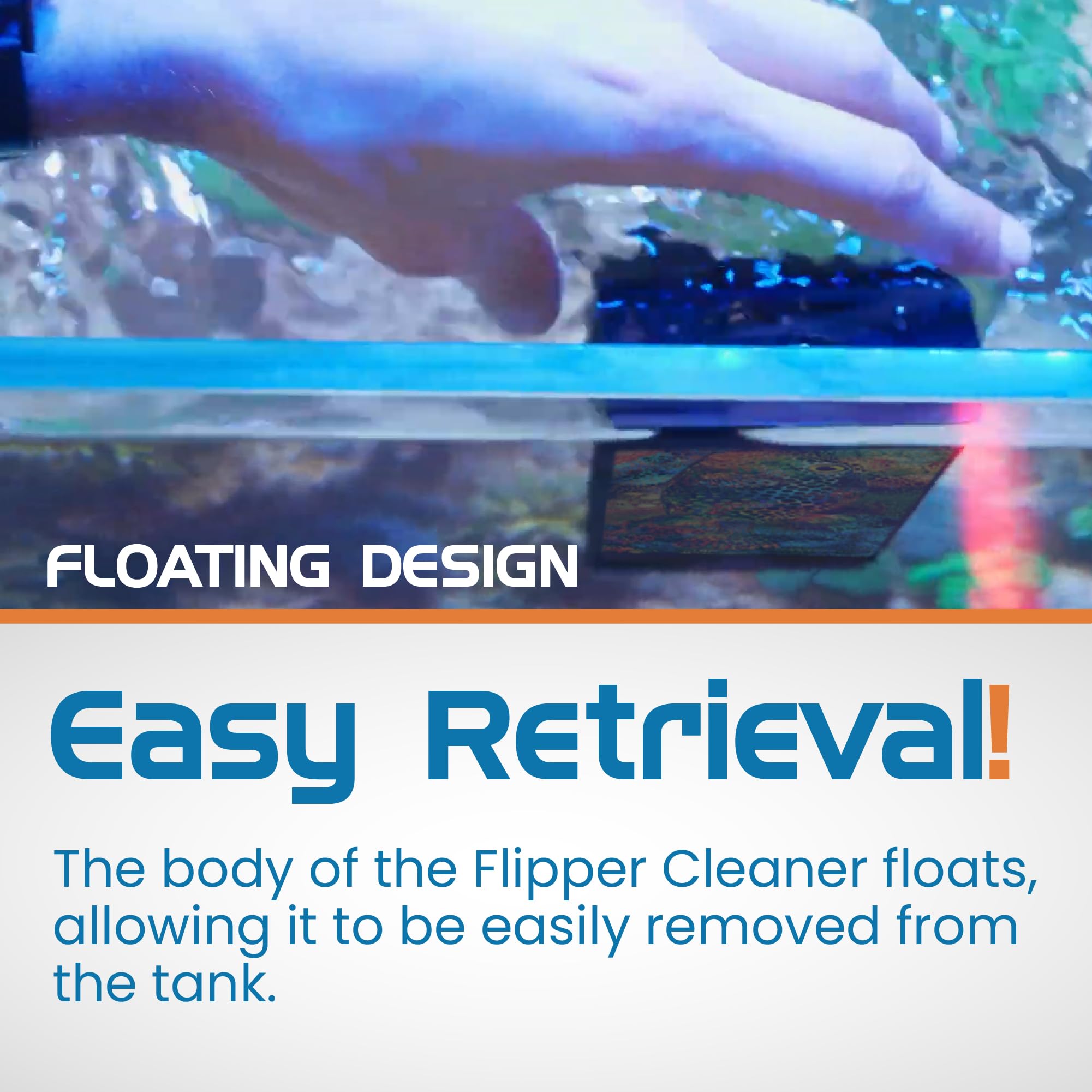 Flipper Edge Puffer Limited Edition Magnetic Aquarium Cleaner - 2-in-1 Dual Blade Scrubber & Scraper for Fish Tank Cleaning | Efficient Glass & Acrylic Surface Maintenance Tool | Perfect for Freshwater & Saltwater Aquariums, Home or Office Decor