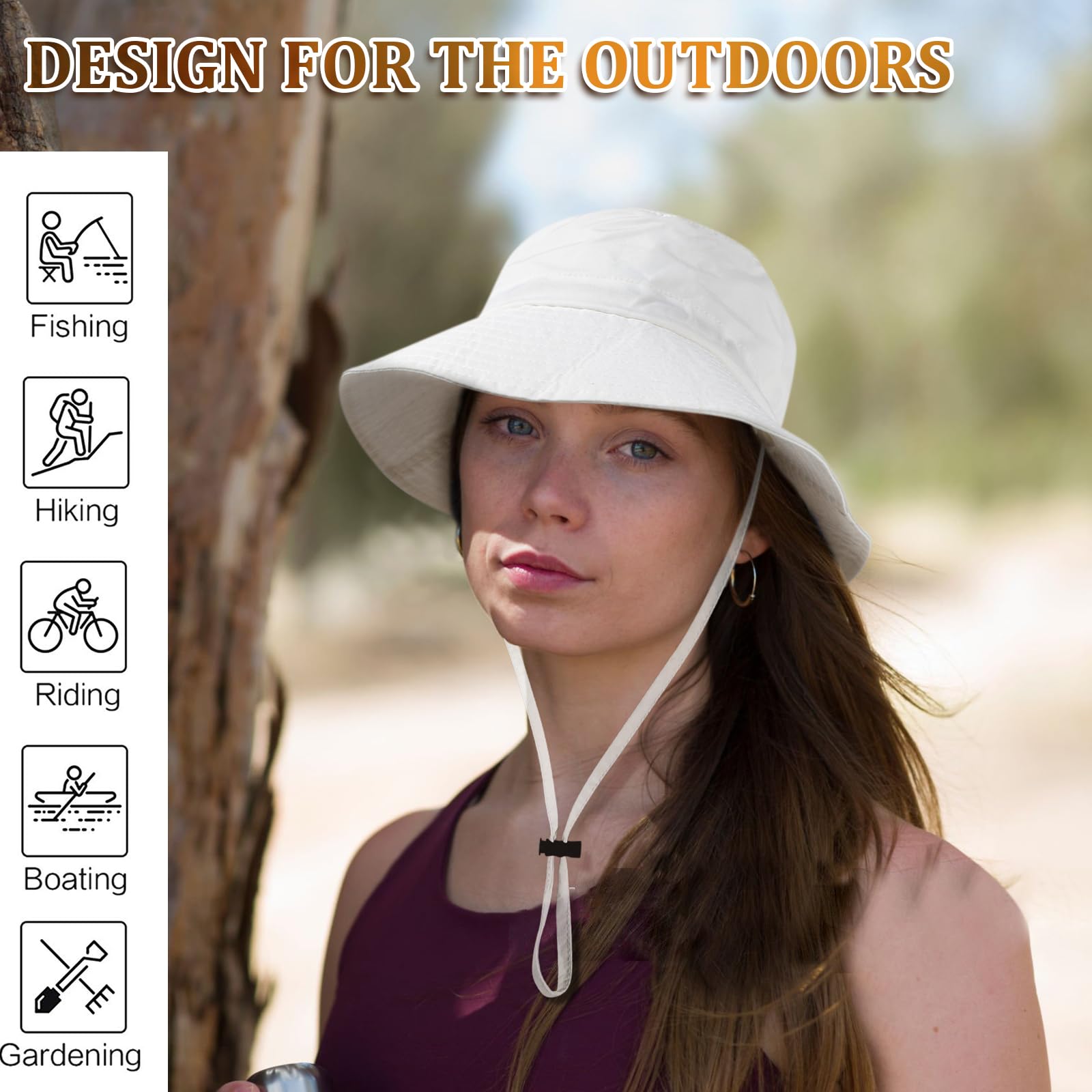 2 Pack Waterproof Sun Hats for Women & Men - UPF 50+ UV Protection, Packable Wide Brim Floppy Rain Hat, Lightweight Bucket Hat for Outdoor Activities, Beach, Hiking, Fishing & Gardening