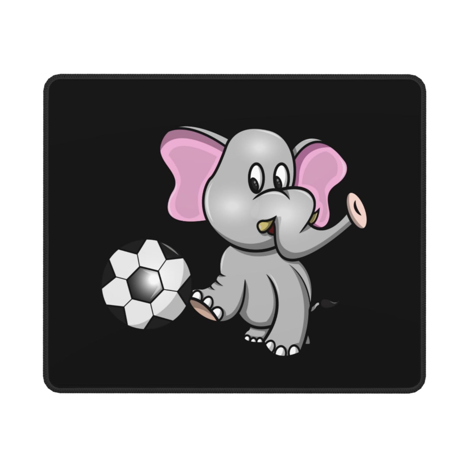 SIYTUAU Cute Elephants Playing Soccer Mouse Pad - Waterproof Non-Slip Rubber Gaming Mousepad (10x12 inches) for Office, Laptop & PC Use - Perfect Gift for Gamers & Football Fans