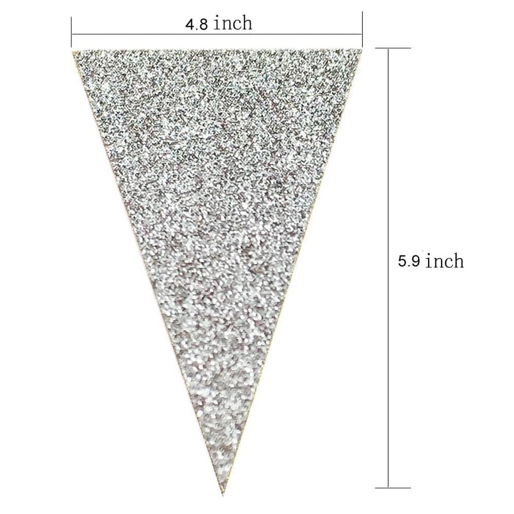 2025 Maroon & Black Graduation Party Decorations Set - Burgundy Silver Triangle Banners (2pcs) for Graduation, Birthday, Bridal Shower & Wedding Celebrations - Perfect for School Events, Home Parties & Special Occasions