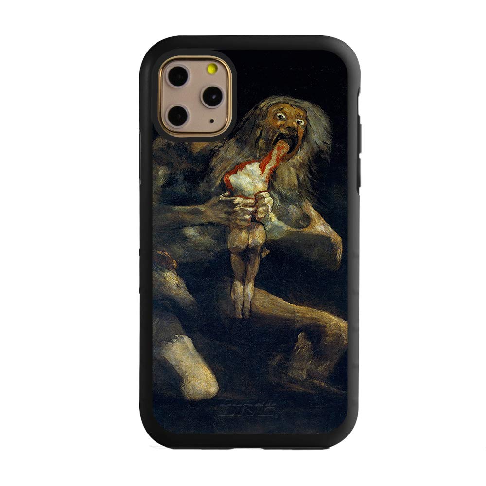 Military Grade Rugged iPhone 11 Pro Max Case | Guard Dog Two-Piece Protective Cover with Famous Art Design - Saturn Devouring His Son by Goya | Perfect for Outdoor Adventures & Daily Protection