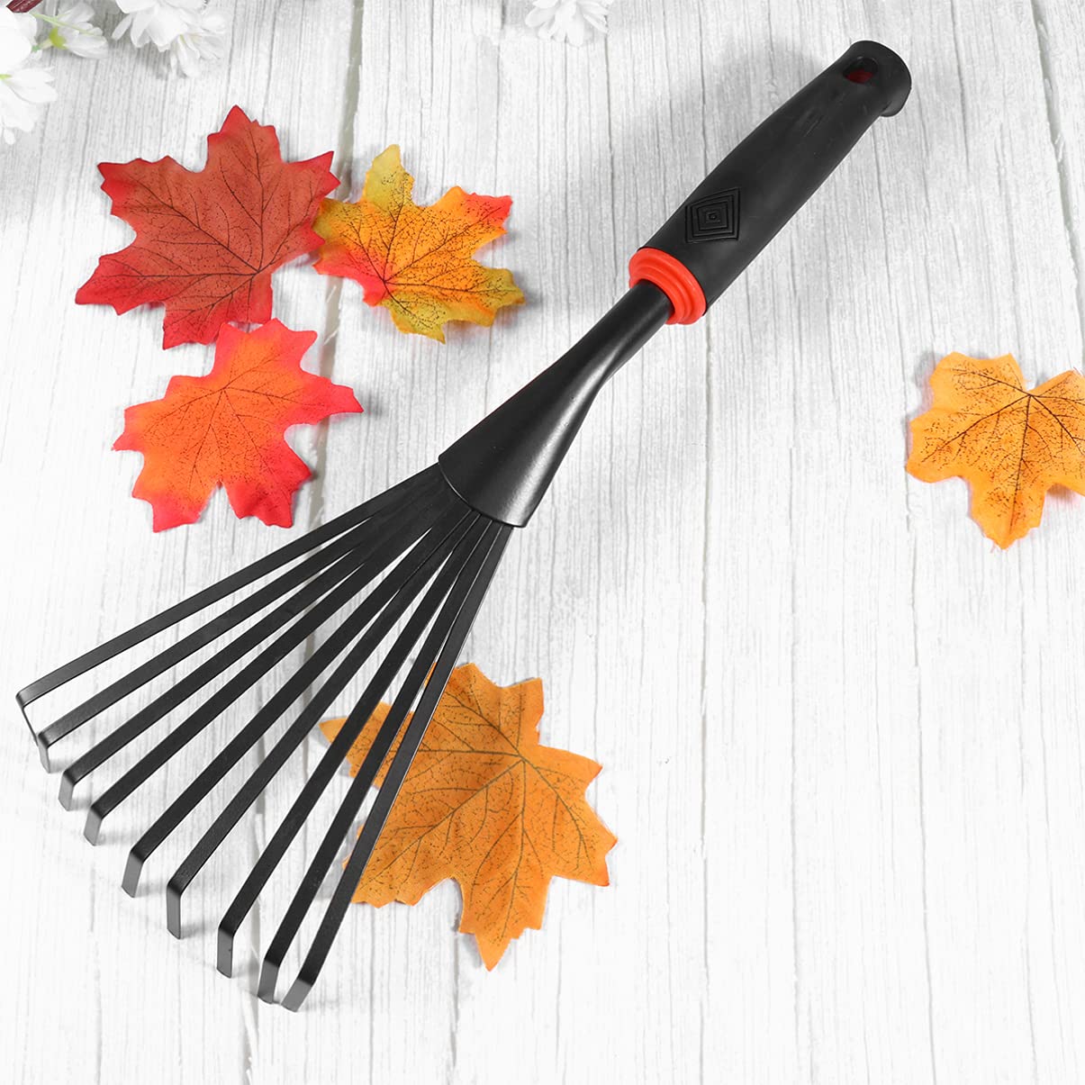 DOITOOL Steel Leaf Rake - Heavy Duty Garden & Lawn Rake for Efficient Leaf and Trash Pick-Up, Ideal for Gardening, Yard Maintenance, and Outdoor Cleaning Tasks