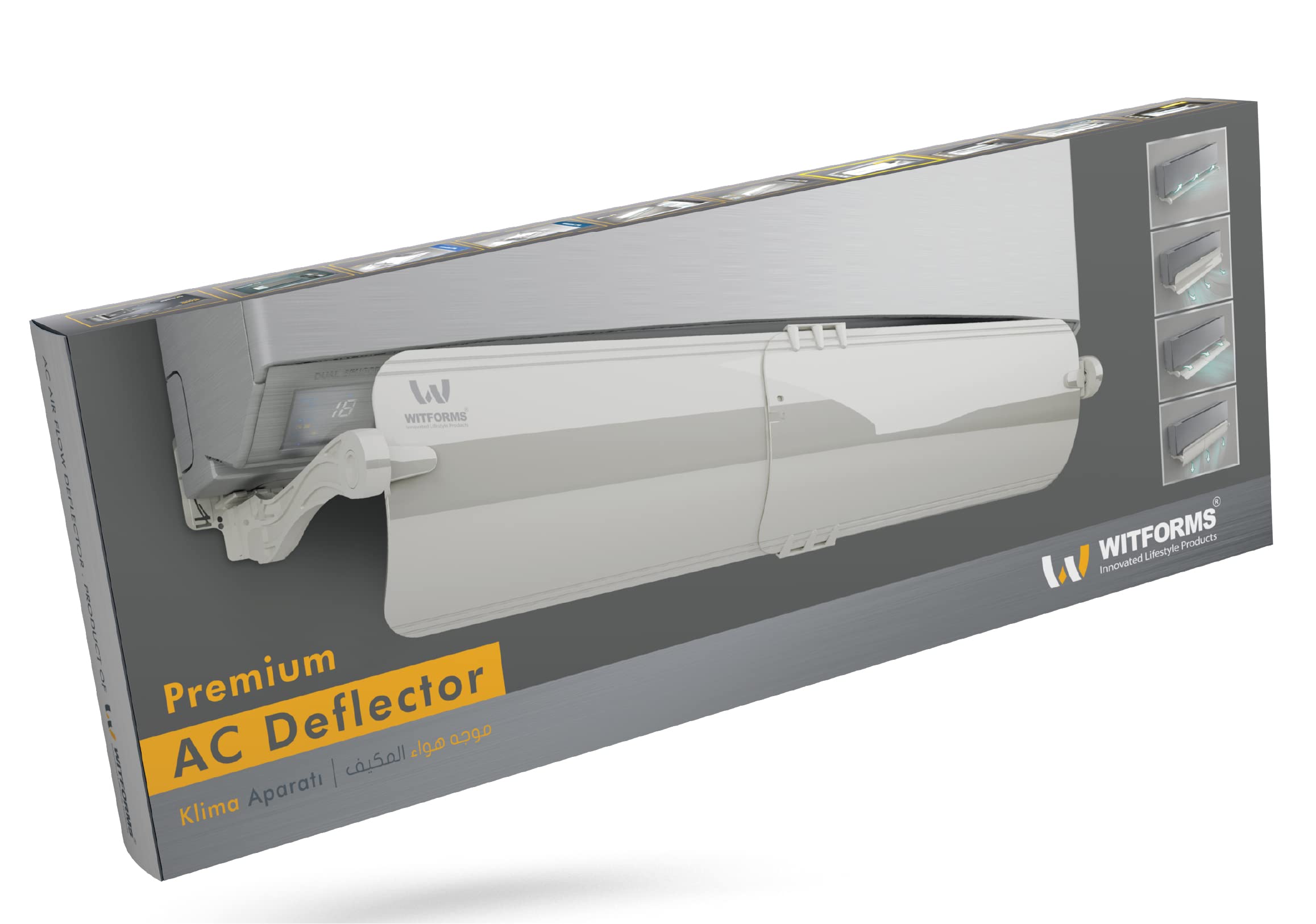 Premium Adjustable AC Air Deflector for Split Air Conditioners - Improve Cooling & Heating Efficiency | Perfect for Home, Office & Bedroom Airflow Control