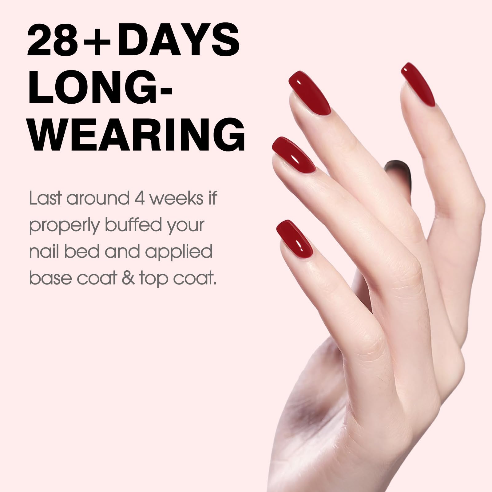 CANNI Red Gel Nail Polish - 1Pc Deep Dark Red Soak Off UV Gel Polish with High Gloss Finish for French Manicure, Salon & DIY Home Nail Art | Perfect for Parties, Weddings & Special Occasions