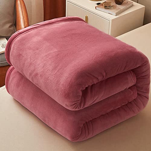 Premium Double-Sided Fleece Blanket - Ultra Soft & Warm Plush Bed Blanket for All Seasons - Lightweight Cozy Throw (150x200cm) - Perfect for Beds, Sofas, Travel & Home Decor - Available in Blue & Gray