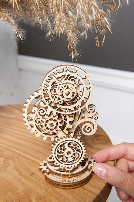 UGears Steampunk Clock - DIY Mechanical Wooden Model Kit for Adults & Teens - Unique Home Decor & Gift for Engineers & Collectors - Perfect for Office, Study Room, or Steampunk Themed Spaces