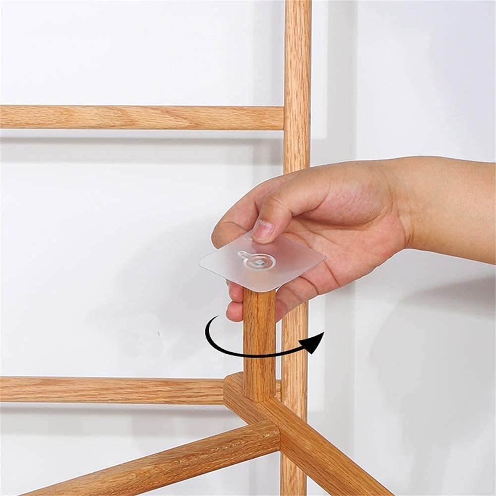 Modern Nordic Trapezoidal Solid Wood Wall-Mounted Coat Hooks - Sleek Clothes Hanger & Coat Rack for Entryway, Bedroom, or Bathroom Organization