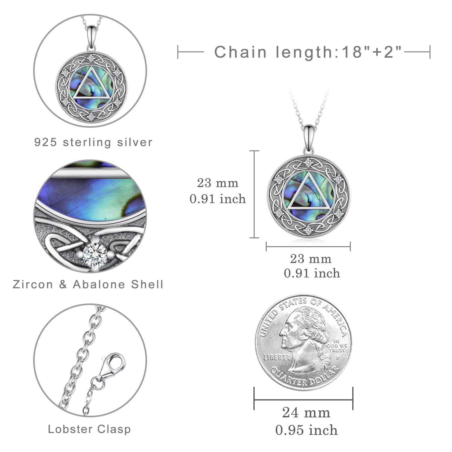 925 Sterling Silver Sobriety Jewelry for Women - Alcoholics Anonymous & Narcotics Anonymous Gifts - Perfect for Recovery Milestones & AA/NA Anniversary Celebrations